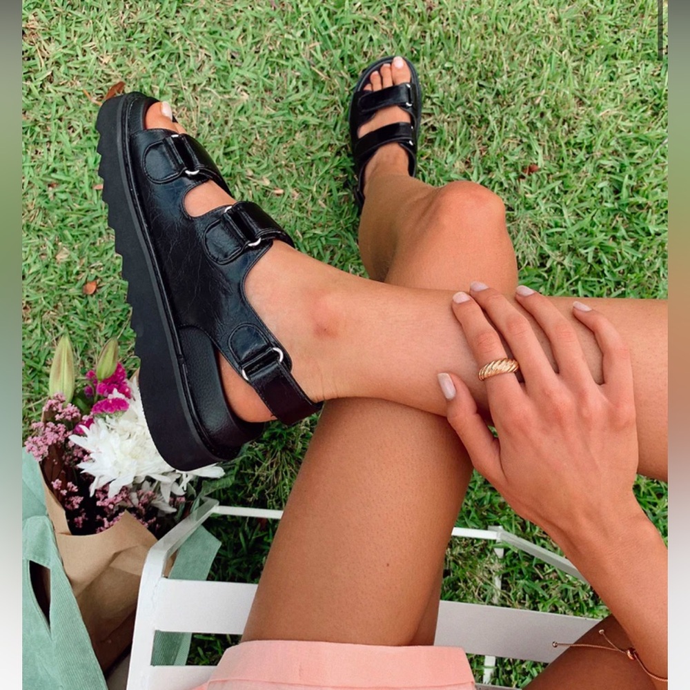 Black Princess Polly Sandals